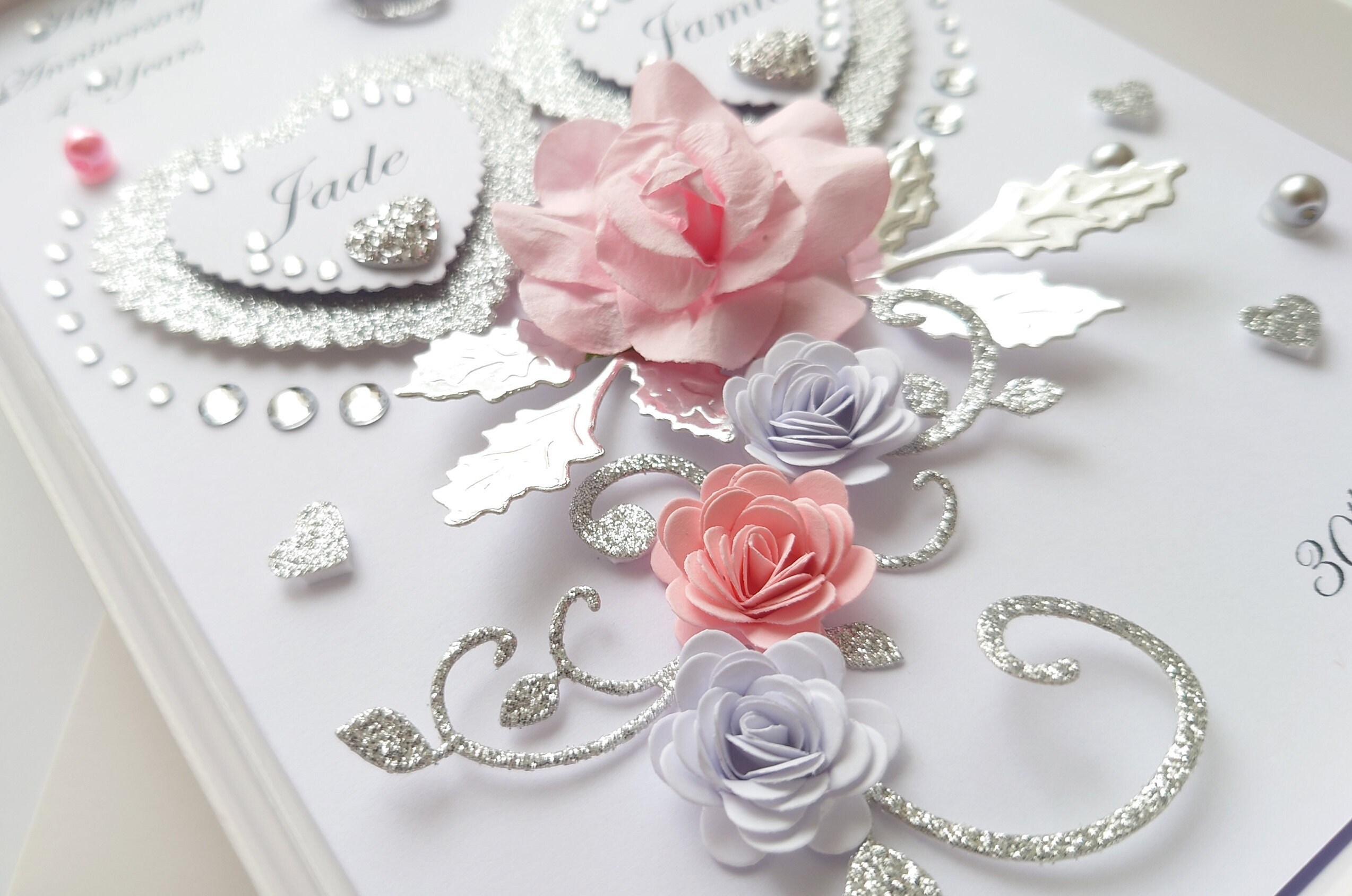 Handmade Personalised 3D Wedding Card / Anniversary / Engagement Card ...