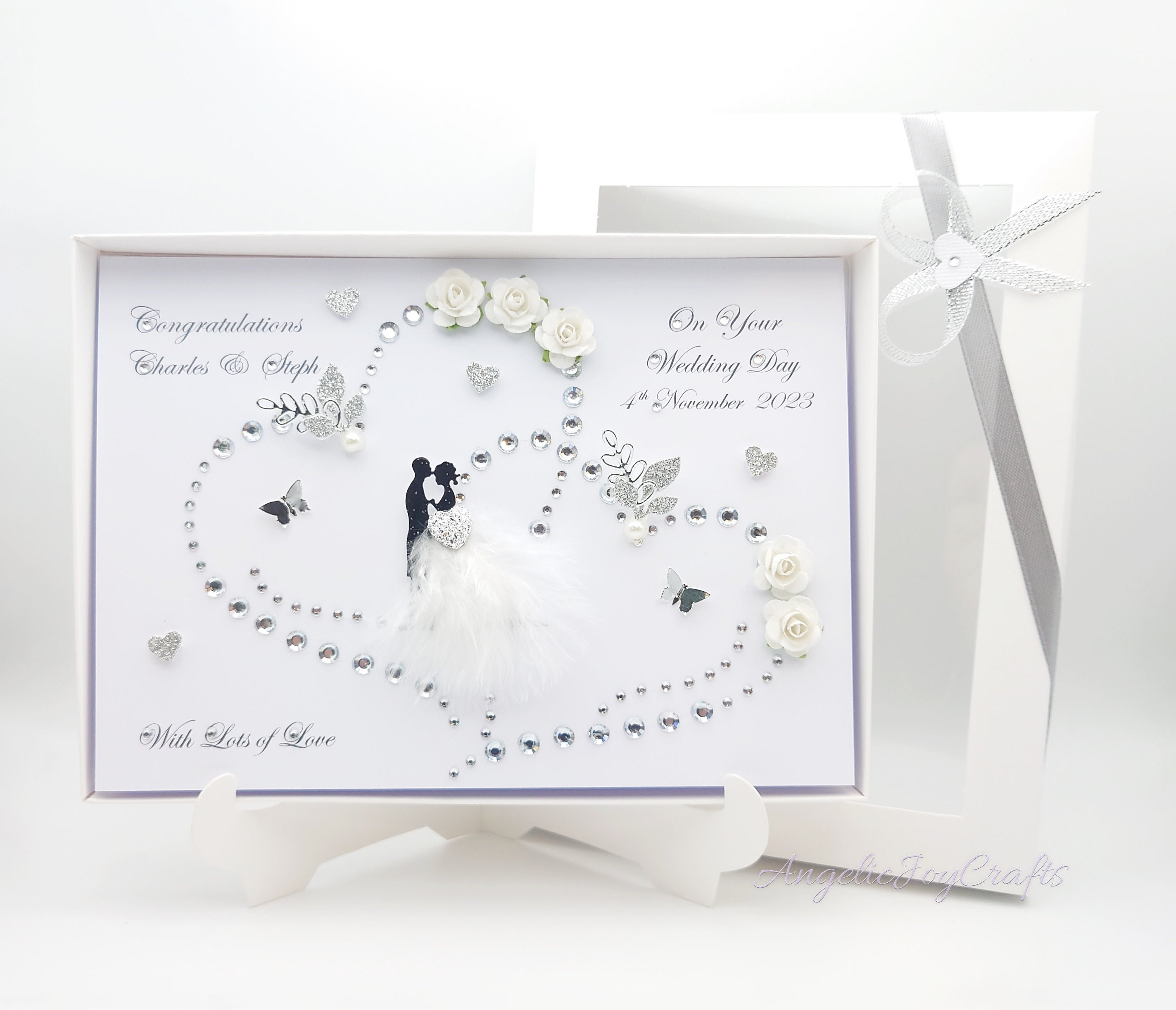 Handmade Personalised 3D Luxury Wedding Card / Anniversary Card With ...