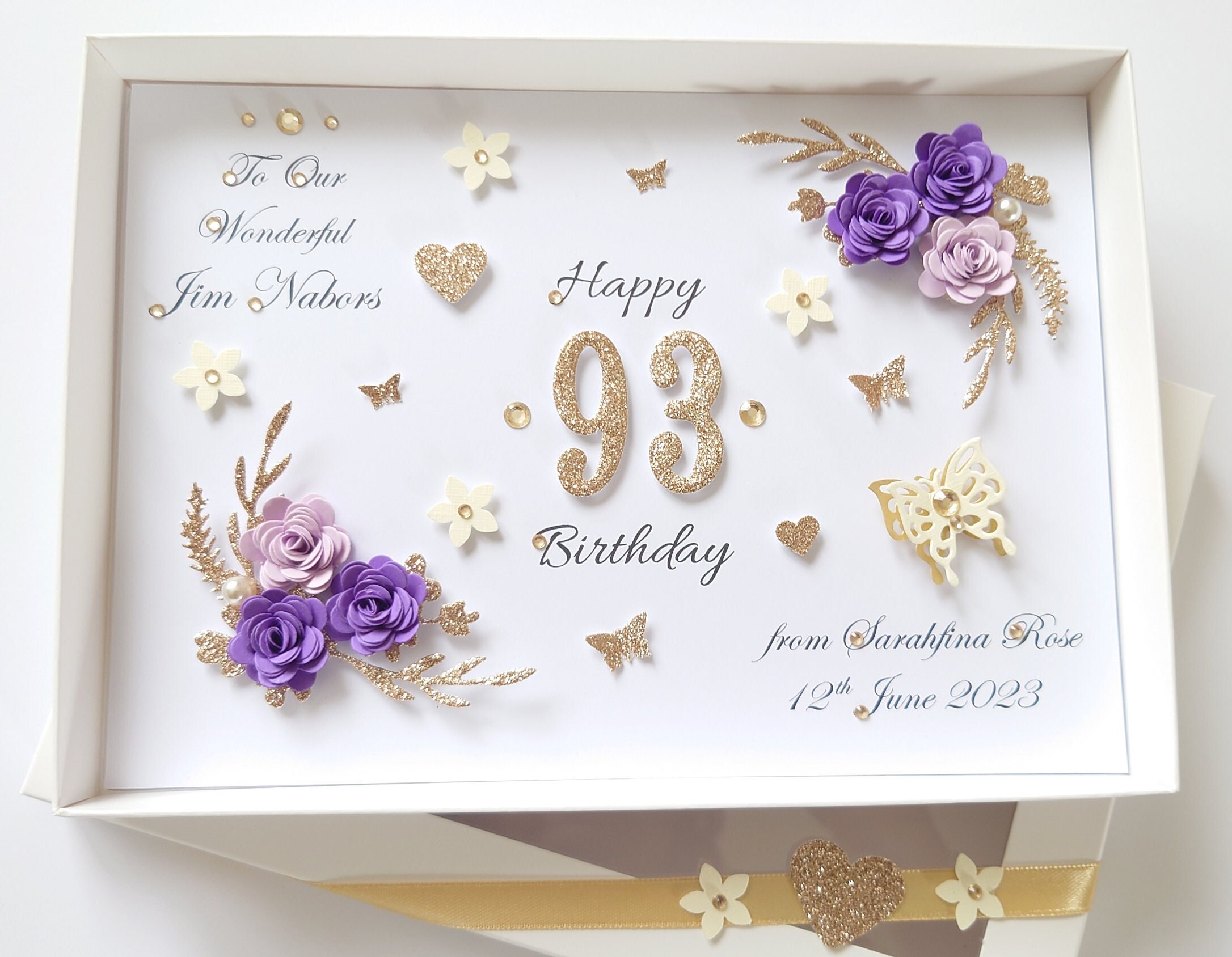 Personalised Luxury Handmade Birthday Card With GIFT BOX - Etsy UK