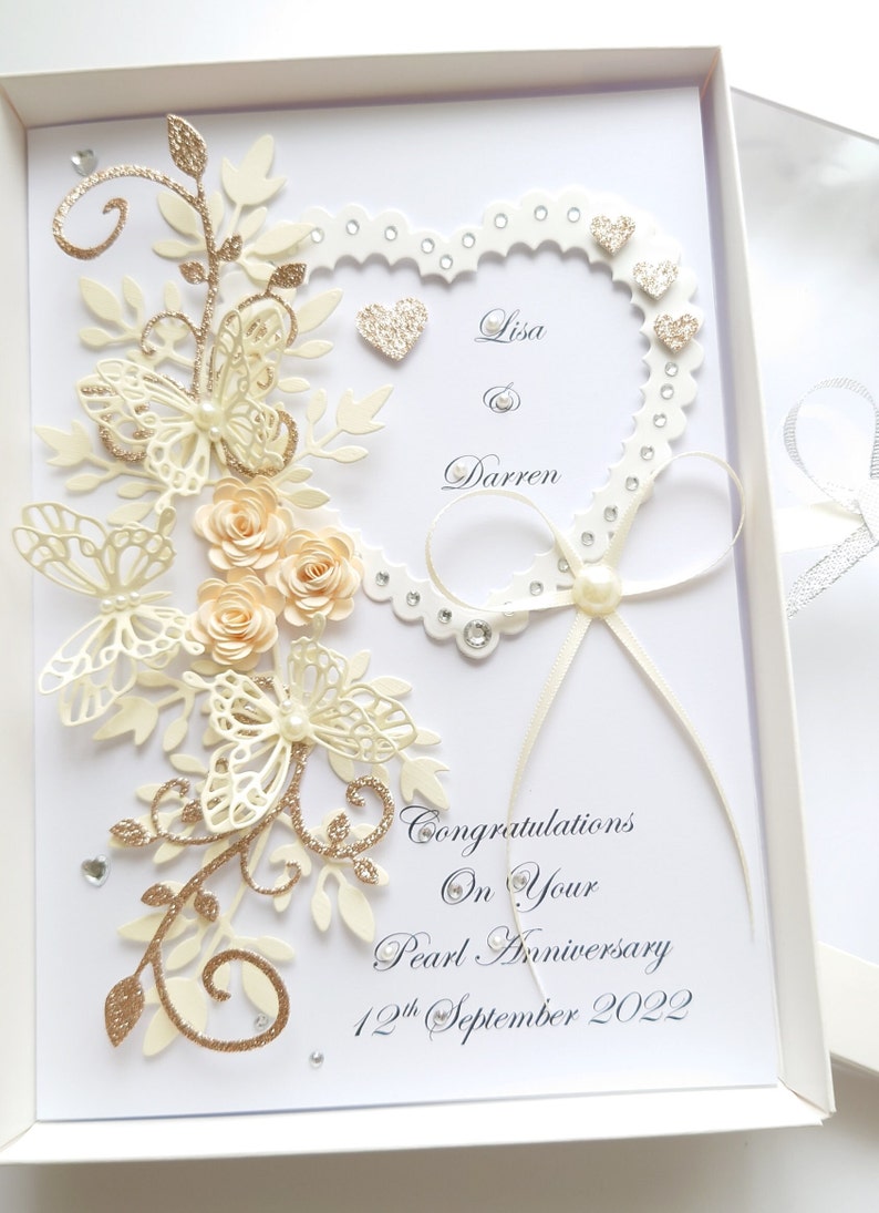 Handmade Personalised 3D Wedding Card / Anniversary Card With GIFT BOX ...