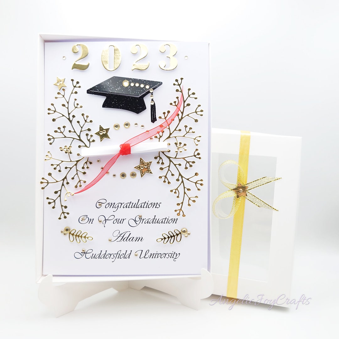 GRADUATION Handmade Personalised 3D Card / University / Keepsake With ...