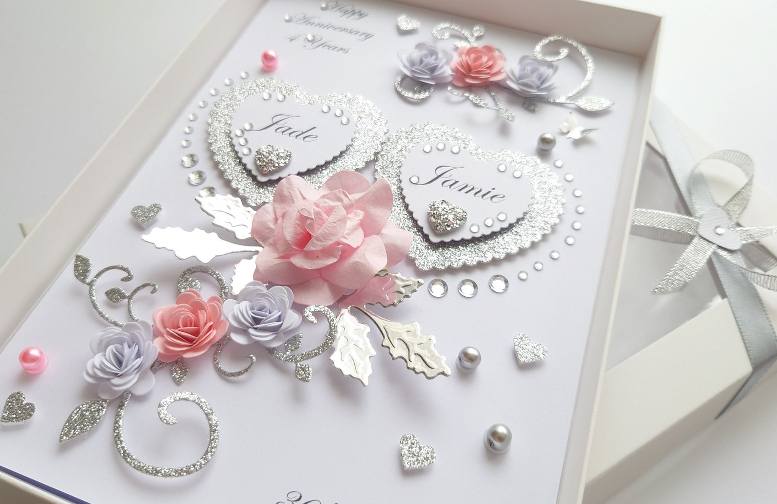 Handmade Personalised 3D Wedding Card / Anniversary / Engagement Card ...