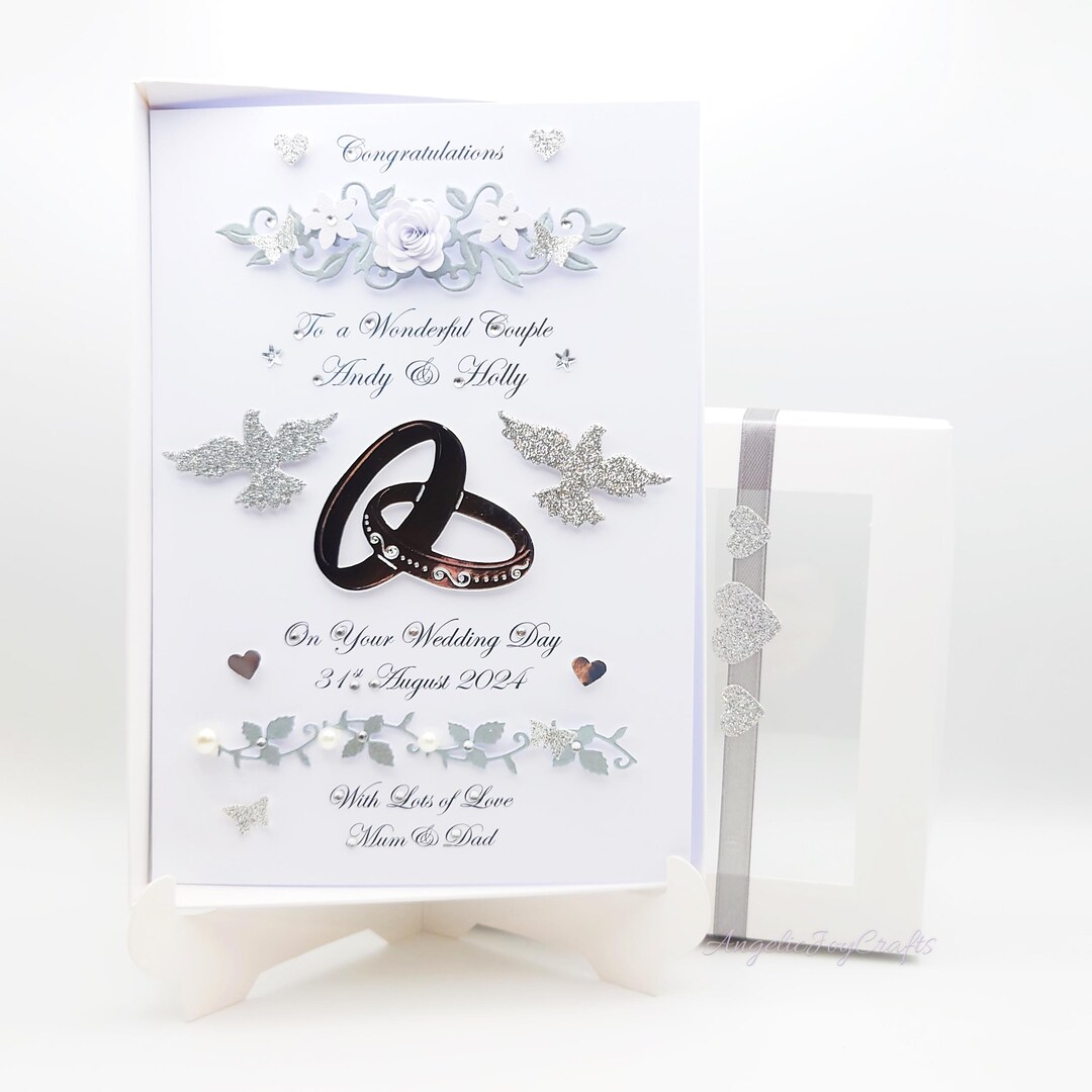 Handmade Personalised 3D Wedding Card / Anniversary / Engagement Card ...