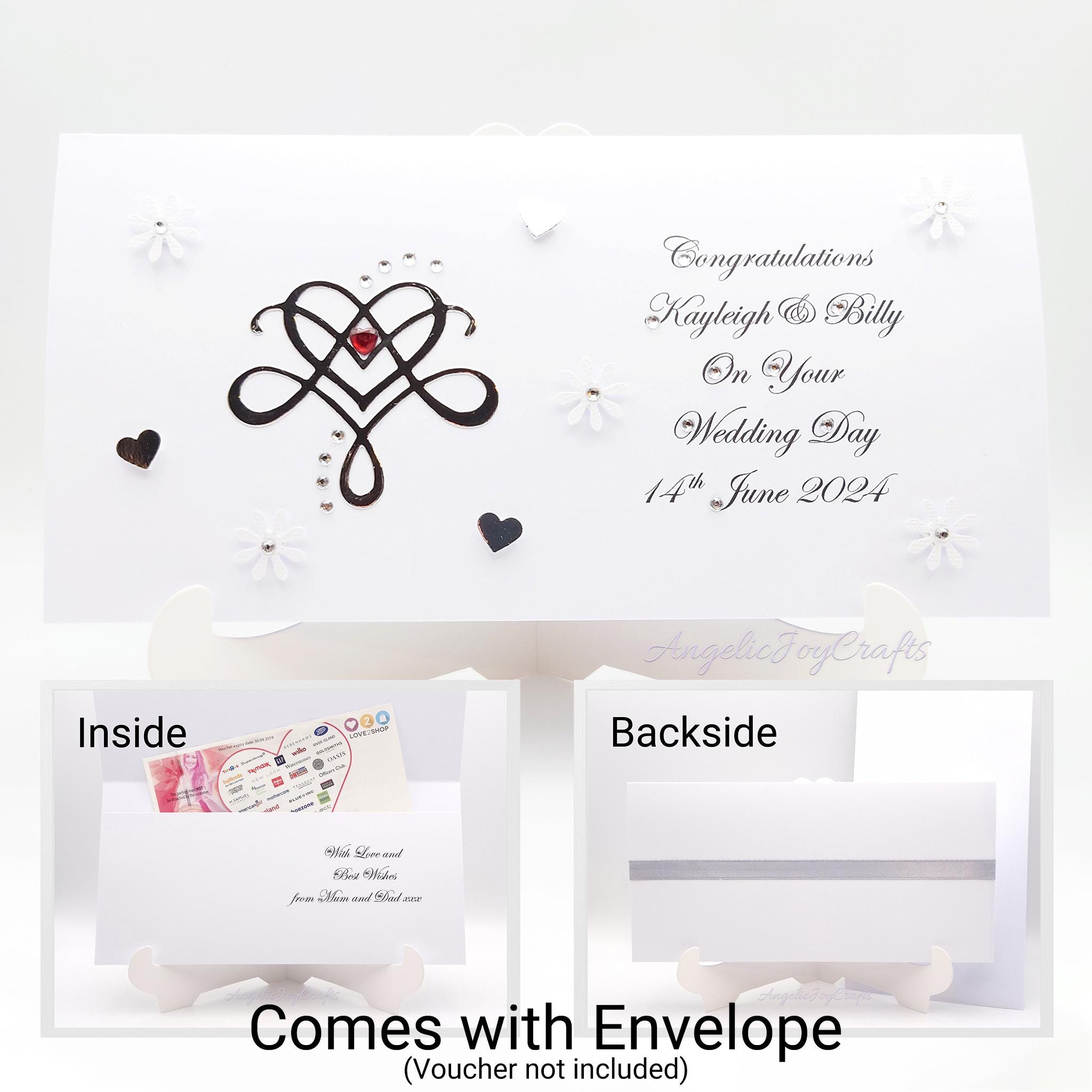 Handmade Personalised 3D Luxury Wedding Card / Anniversary Card With ...