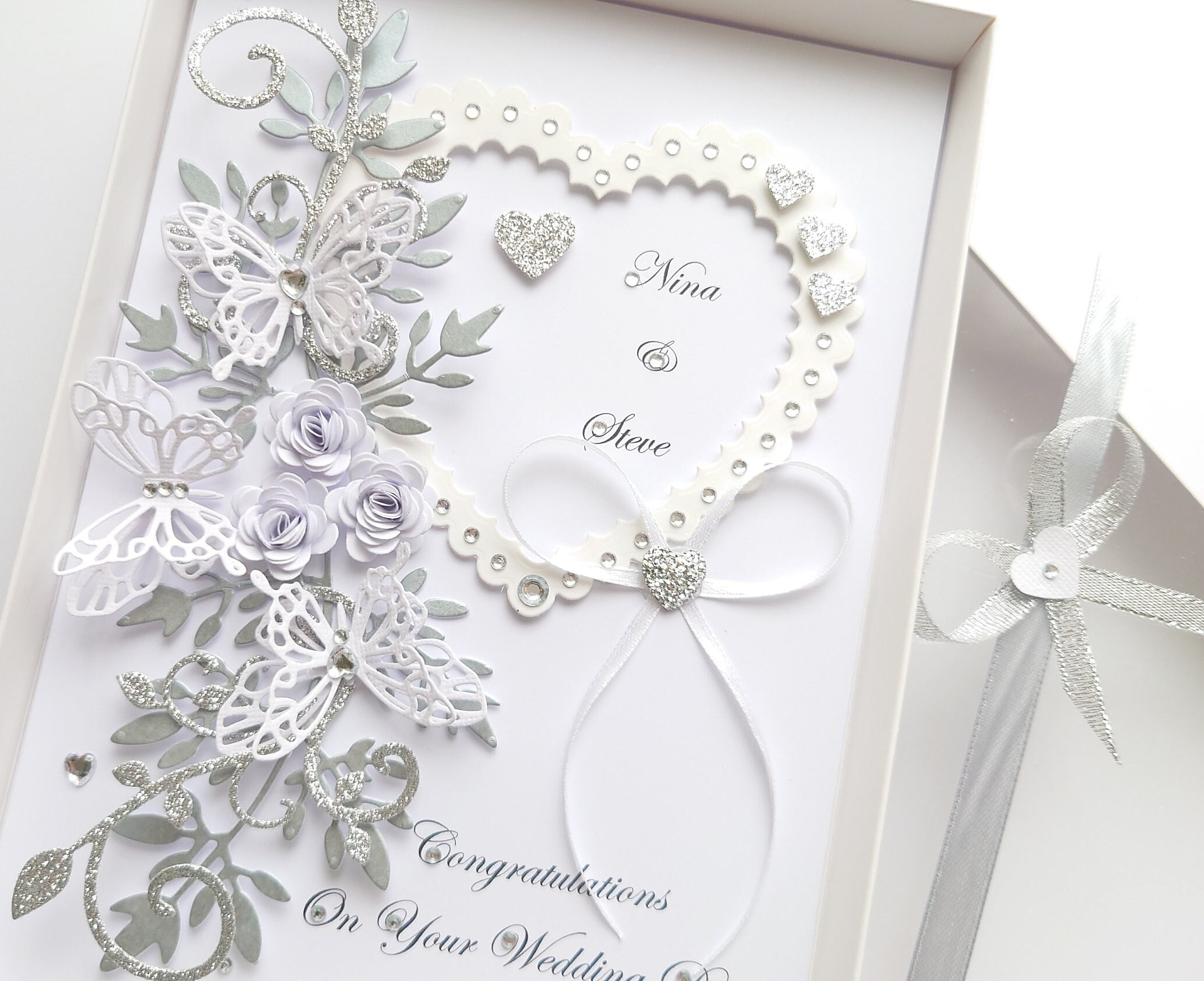 Handmade Personalised 3D Wedding Card / Anniversary Card With GIFT BOX ...