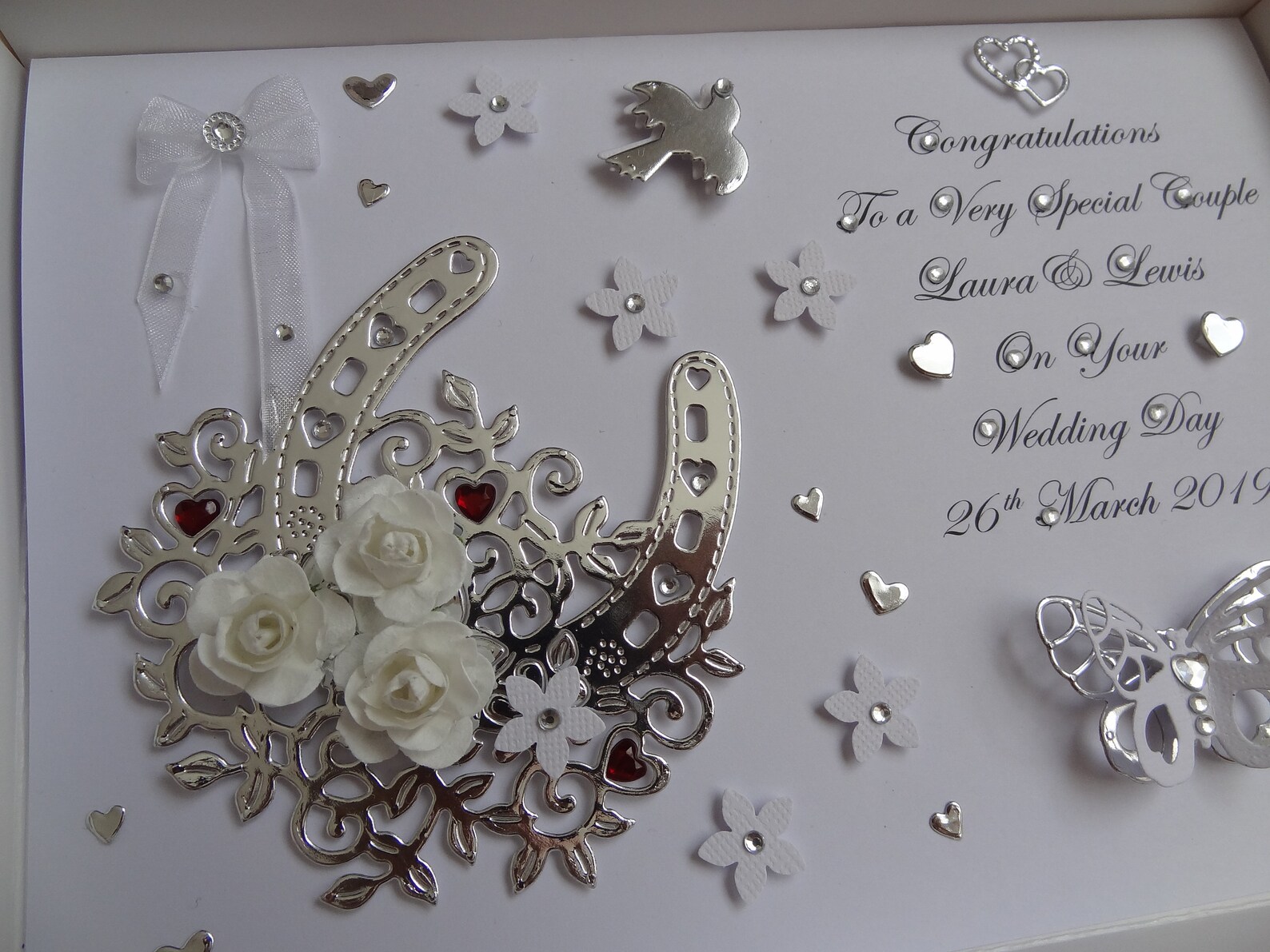 Handmade Personalised 3D Wedding Card / Anniversary / Engagement Card ...