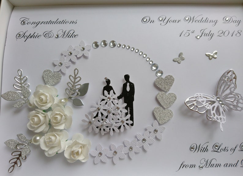 Handmade Personalised 3D Luxury Wedding Card / Anniversary | Etsy UK