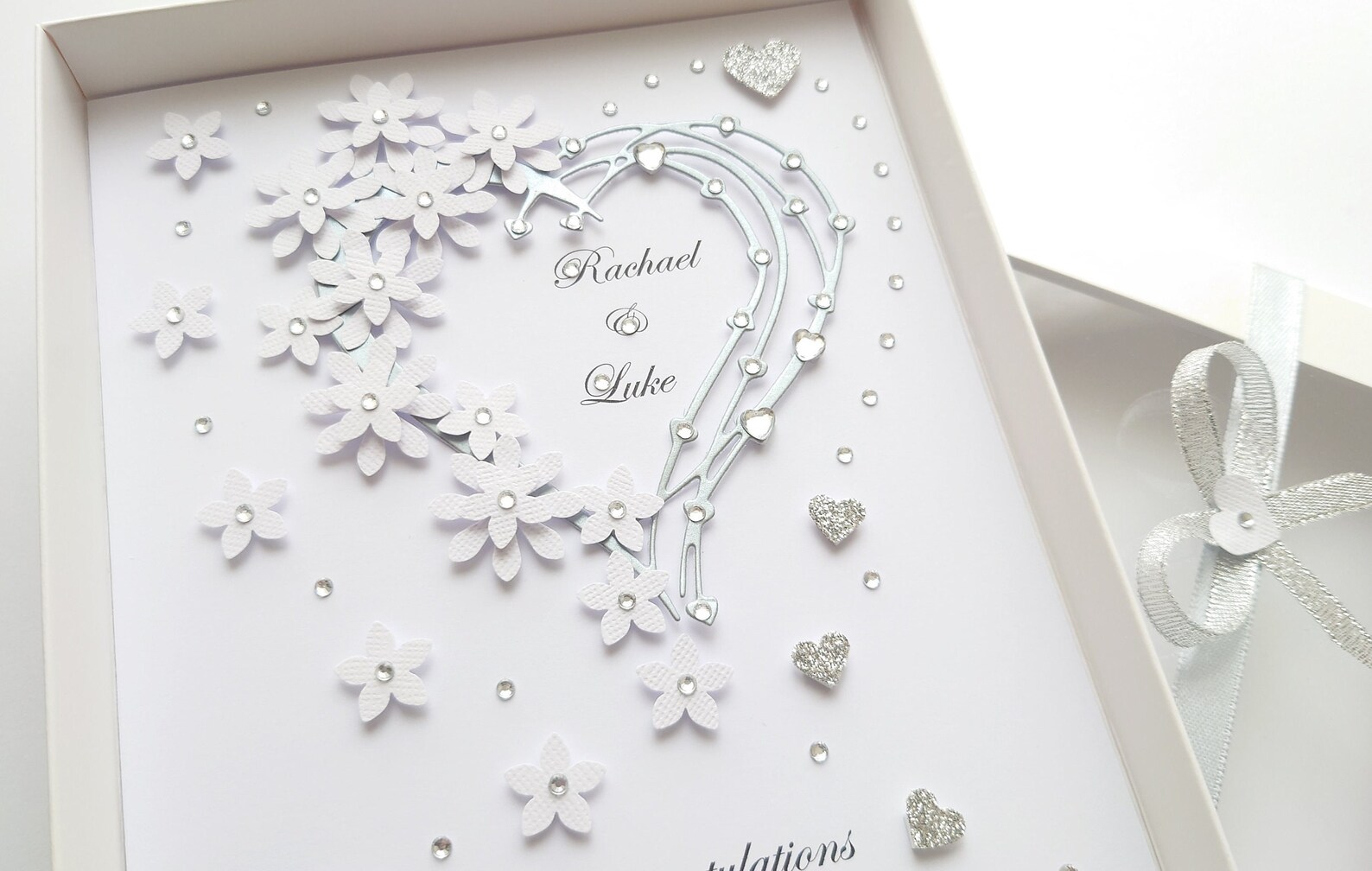 Handmade Personalised 3D Engagement / Wedding Card / Anniversary Card ...