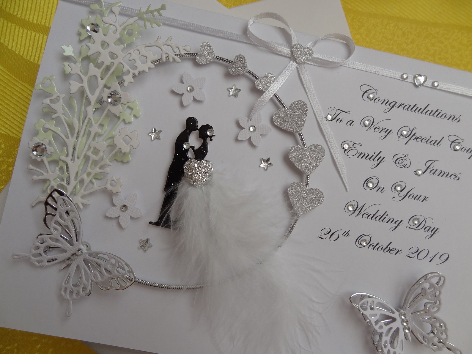 Handmade Personalised 3D Luxury Wedding Card / Anniversary - Etsy UK