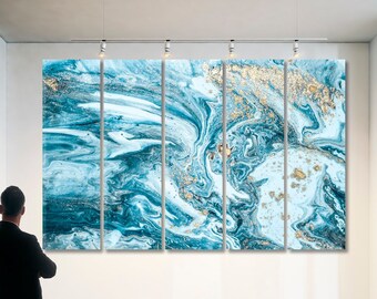 Blue wall art | Etsy