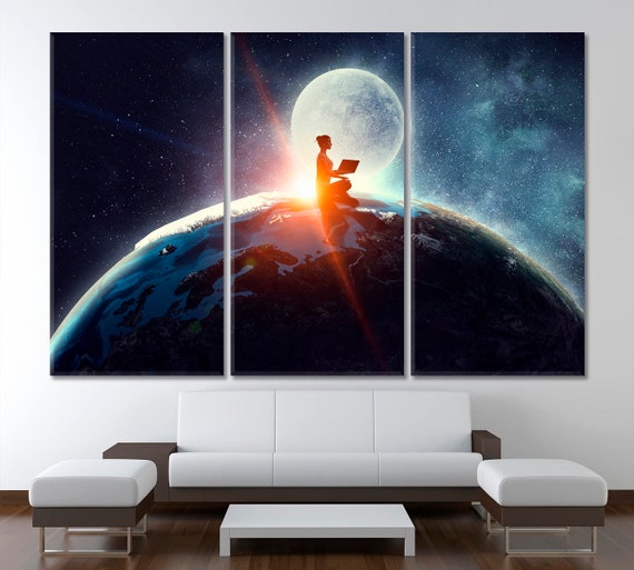 Space Art Space Poster Space Wall Art Astronomy Wall Decor Etsy
