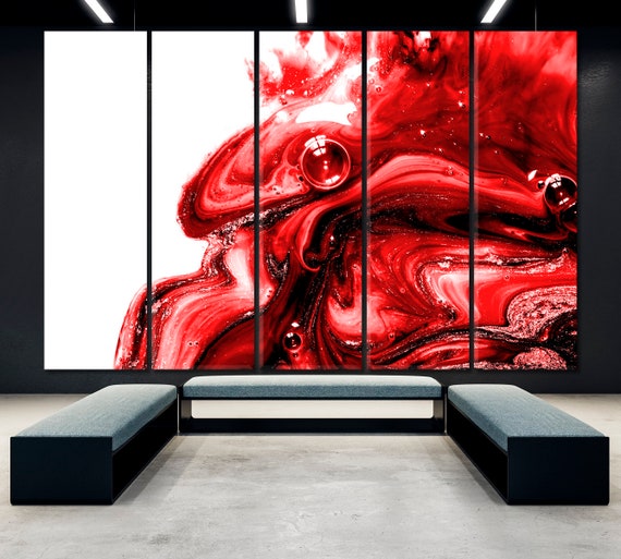 red wall art