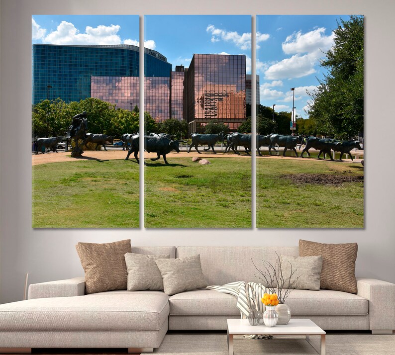 Dallas Art Print Dallas Wall Decor Dallas Triptych Dallas Etsy