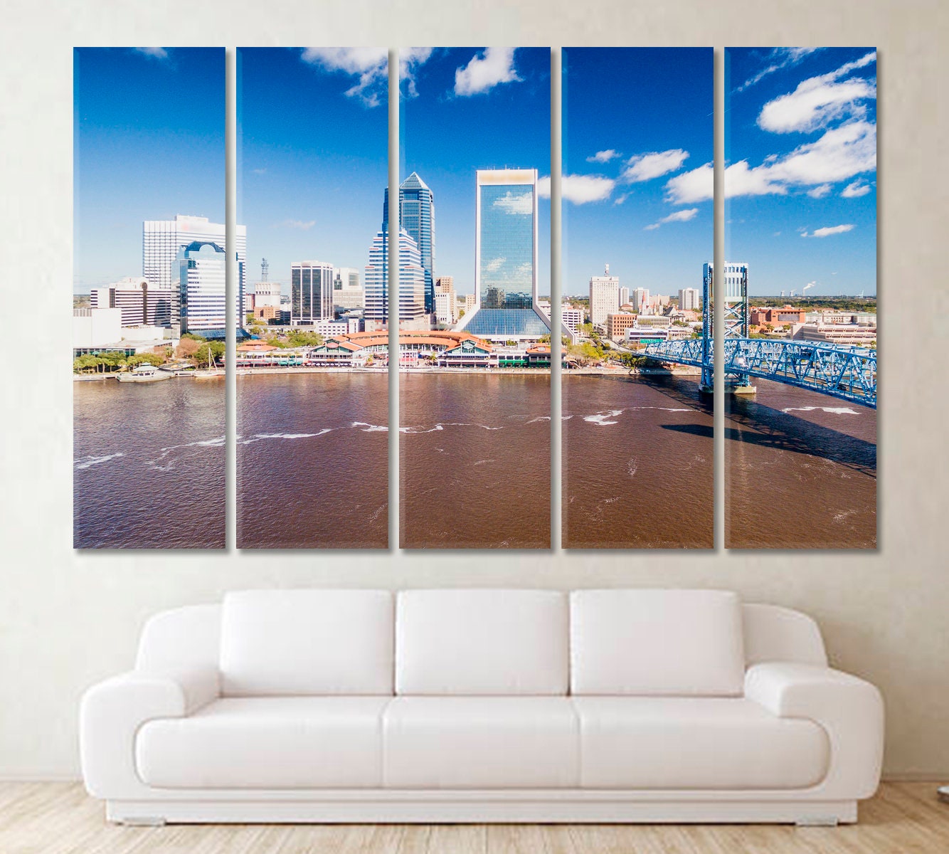 Jacksonville Canvas Wall Art Jacksonville Wall Decor Florida Etsy