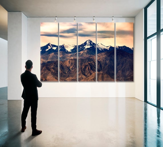 Arte De La Pared De La Montana Arte De La Pared Grande Arte Etsy