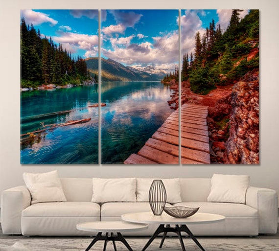 Lake in Dolomites Mountains Wall Mural Photo Wallpaper GIANT WALL DECOR