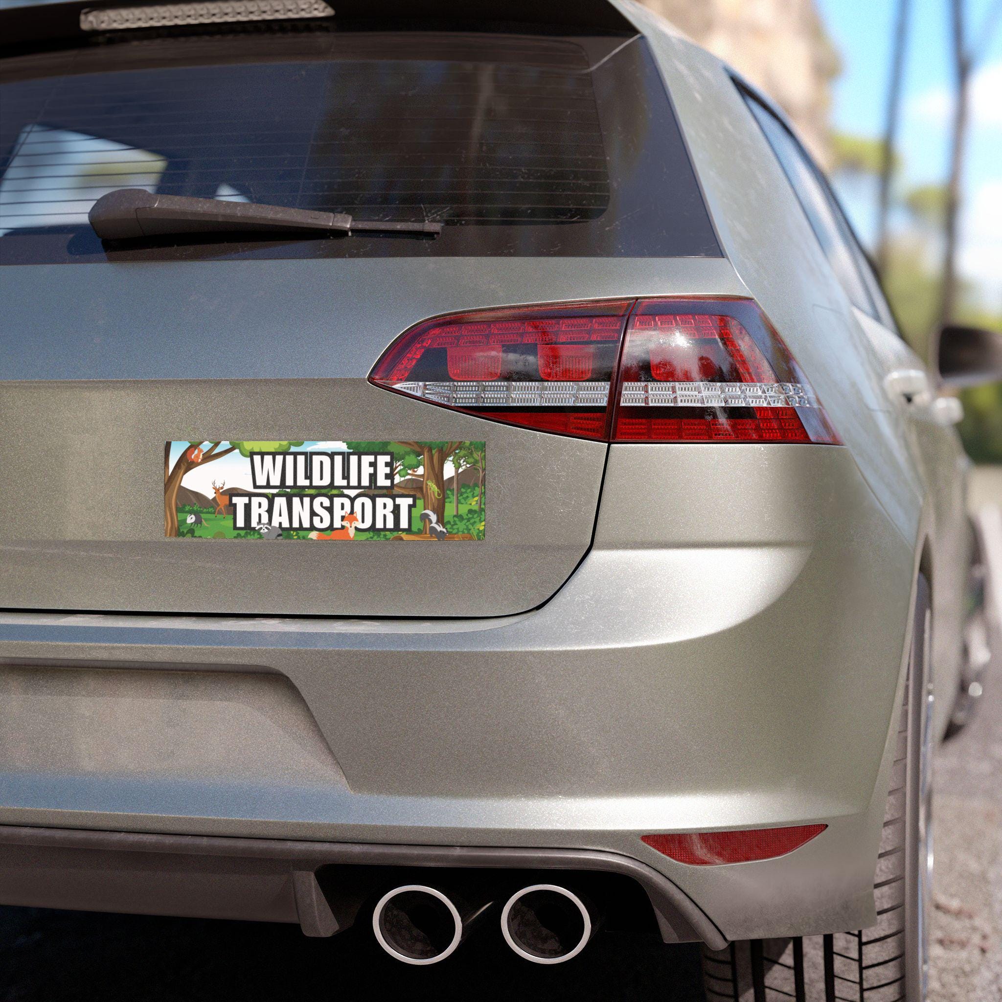 Wildlife Transport Car Bumper Magnet | Vehicle Sign for Animal Rescue ...