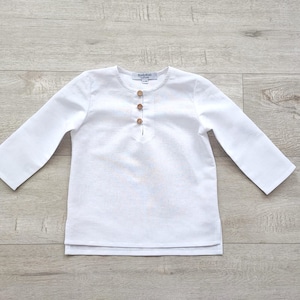 Boys button shirt a, blessing clothes, wild baby shirt, linen