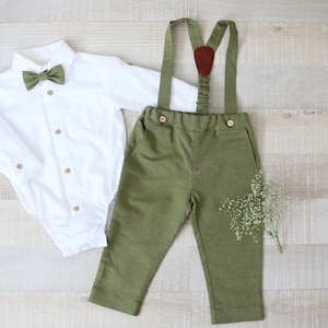 Baby boy green suit set a, dress shirt for boy, baptism gown clothes