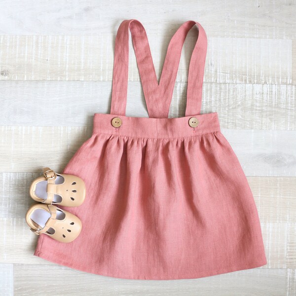 Faldas de tirantes para niñas, faldas con tirantes, vestido de pinafore