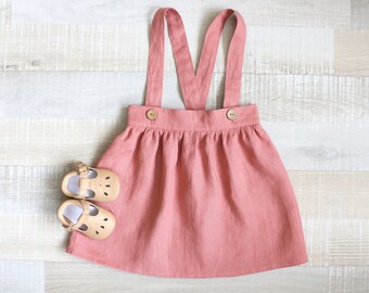 Faldas de tirantes para niñas, faldas con tirantes, vestido de pinafore