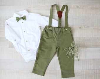 Baby boy green suit set a, dress shirt for boy, baptism gown clothes