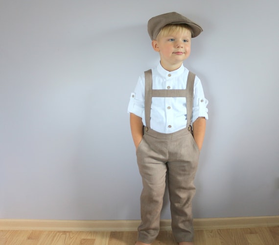 Page Boy Outfit A Trousers With Braces Flat Cap Mandarin | Etsy