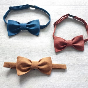 Flies for father and son, Baby flies, children&#39;s linen bow tie