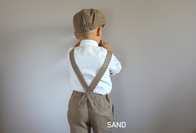Page Boy Outfit A Trousers With Braces Flat Cap Mandarin Etsy