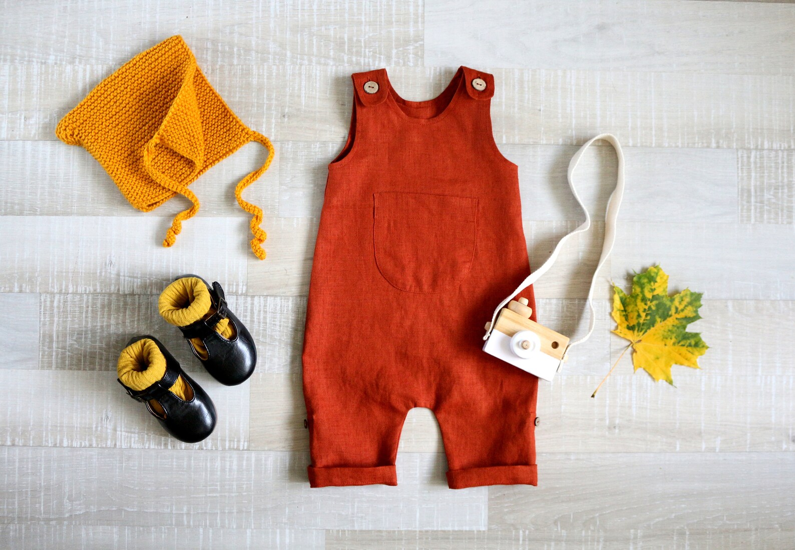 Baby Linen Overalls B Infant Romper Preemie Overall With Etsy