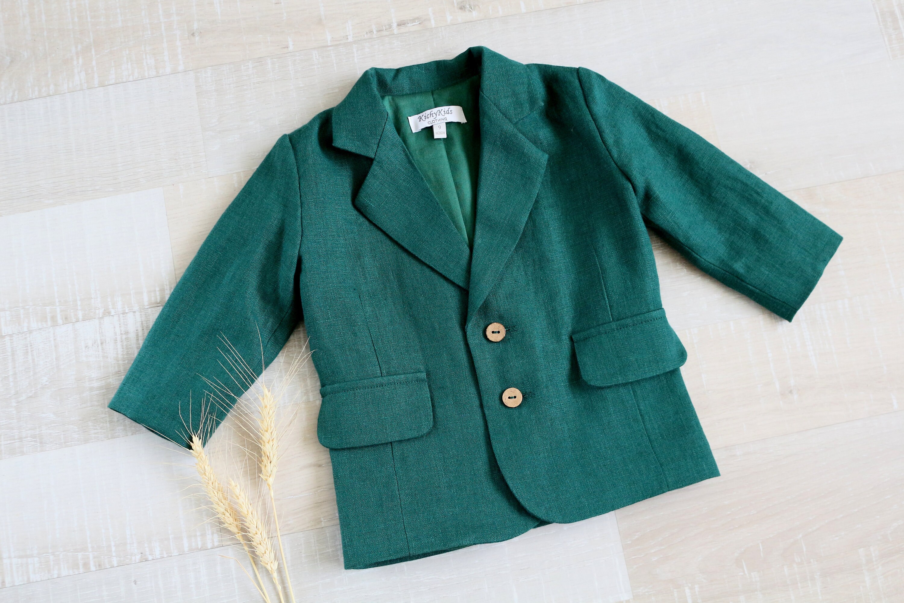 Green Jacket Birthday Linen Blazer Forest Green Golf Jacket
