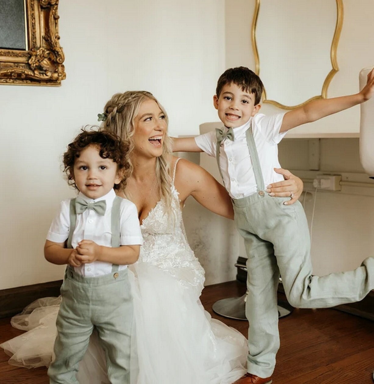 green emerald velvet dress Trim Fit 2 Piece Suit Light Grey – Wedding Shoppe main image 0