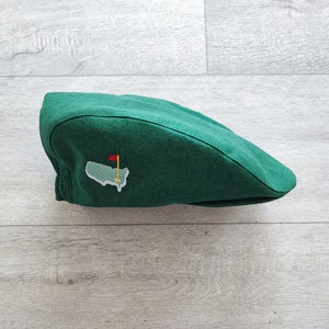 Berretto da golf Newsboy, Cappello piatto verde Kelly per ragazzi, Cappello in lino per paggetto, A spina di pesce per bambini piccoli