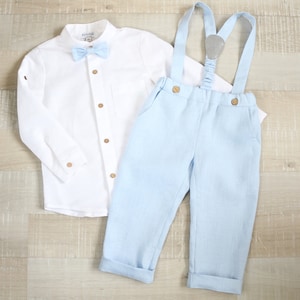 Page Boy Sage Green Suit Set, Baby Linen Carrier Pants, Toddler Shirt ...