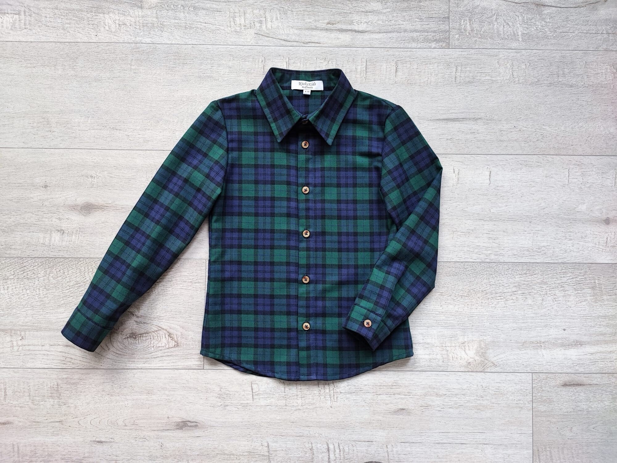 Camicia a quadri verde Italia