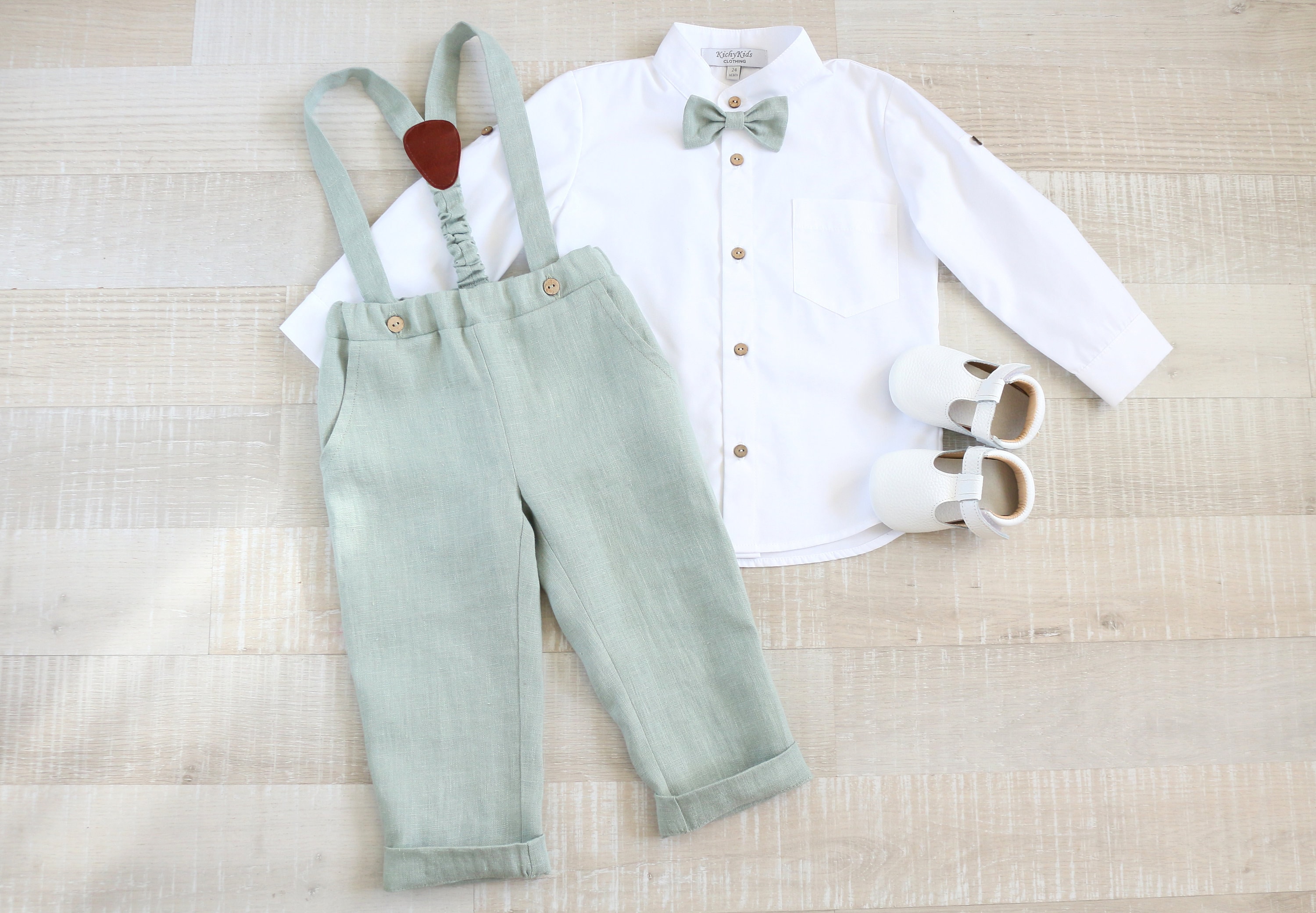 Baby dress pants with suspenders sales