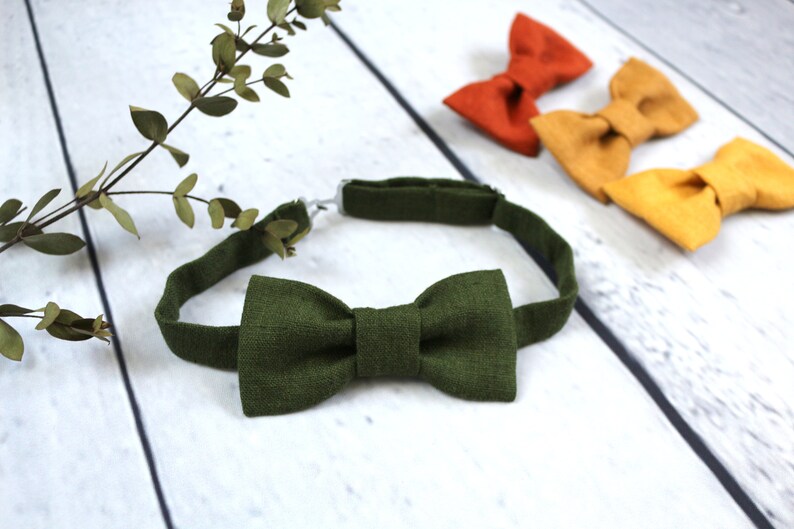 Linen Bow Tie Toddler Bow Tie Ring Bearer Bow Tie Baby Bow Tie Etsy