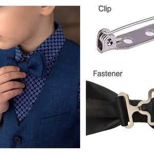 Boys suspenders with bow tie, Dusty rose straps and fly, Ring bearer toddler braces image 5