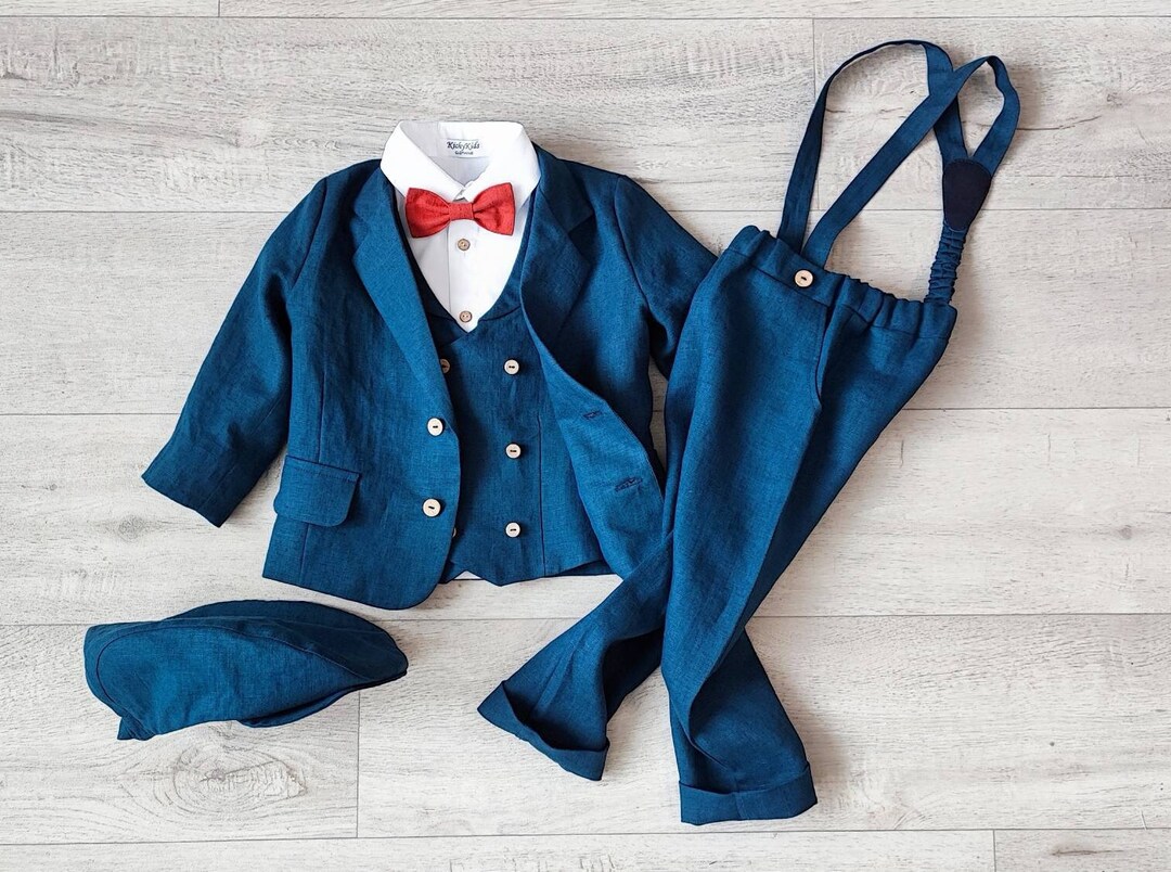 Ring Bearer Navy Outfit A Suit for Baby Boy Toddler Wedding Etsy