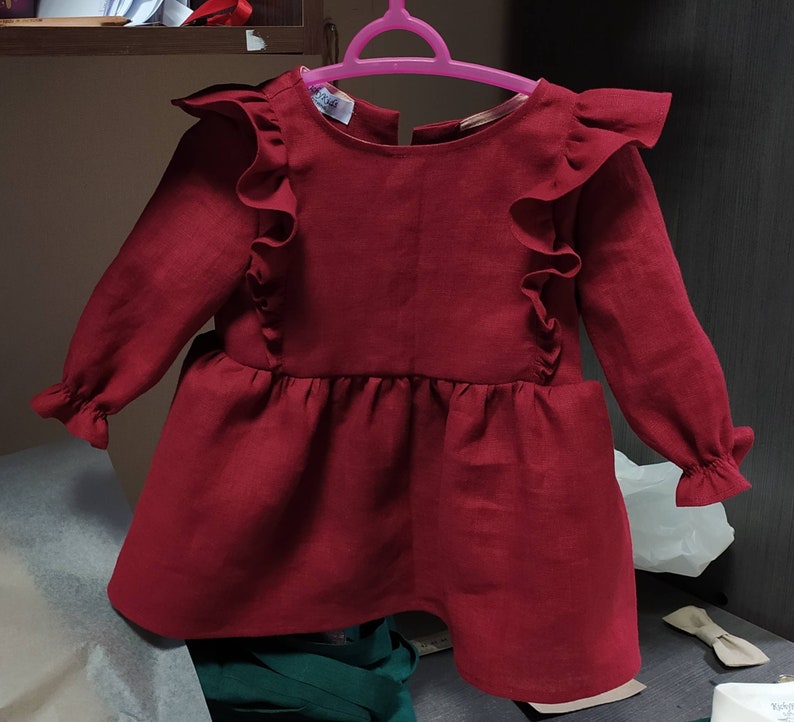 Sage green dress a girls ruffle baby garment toddler flower Etsy