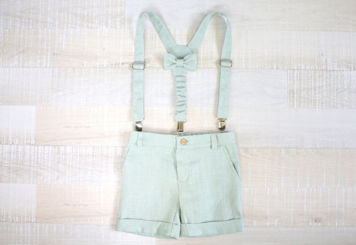 Toddler Boy Shorts Braces and Bow Tie Set Boys Short Set Etsy