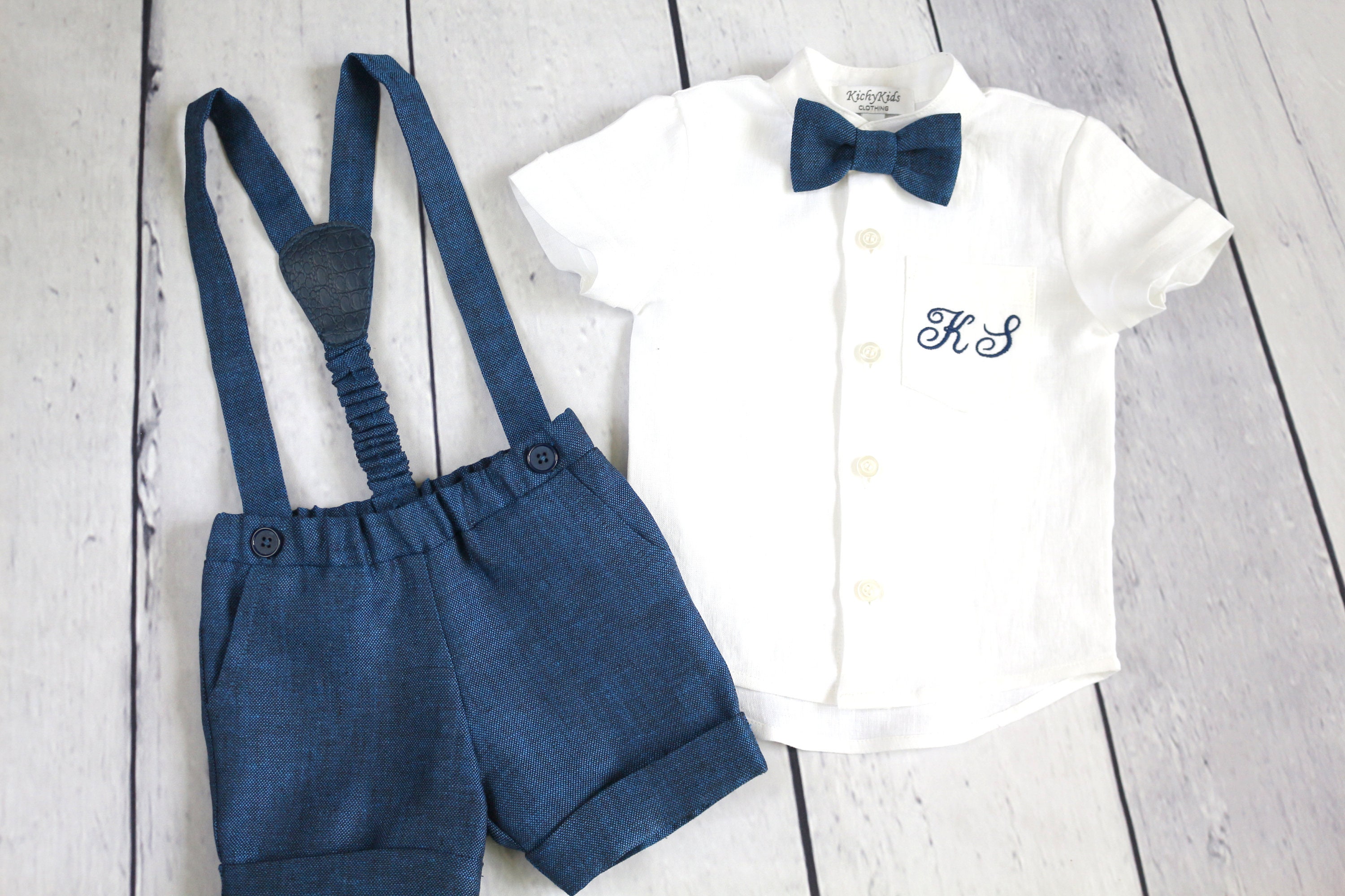 Christening Outfit for Boys A Toddler Shirt With Initials - Etsy