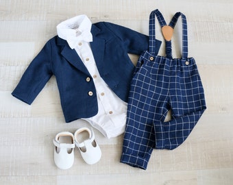 Baby boy pants suit set a, Christening  outfit, blazer