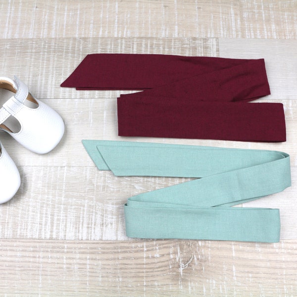 Girl's dress sash, Belt for dress, Linen sash
