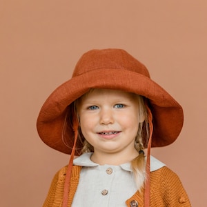 Girls linen sun hats, Paloma hat, Toddler  summer hat, Breathable linen summer hat