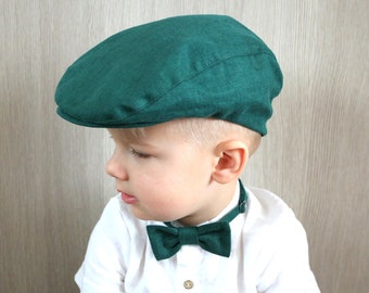 Boys Linen Flat Cap - Newsboy Cap - Baby Cap - Toddler Cap - Plenty of colours!