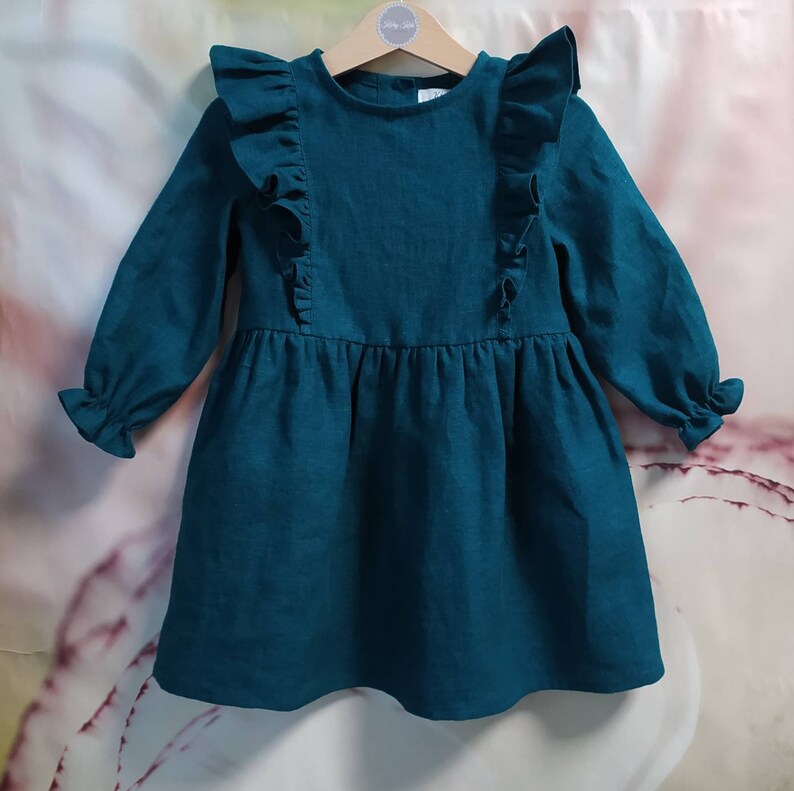 Sage Green Dress A Girls Ruffle Baby Garment - Etsy
