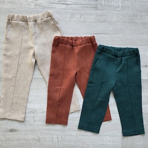 Boys long trousers, Toddler classic pants, children chino garment, Pants with pockets