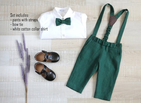  Camiseta de manga corta para bebé niño de 3 a 6 meses,  pantalones cortos de verano con corbata, niños y caballeros (verde menta,  5-6 años) : Ropa, Zapatos y Joyería