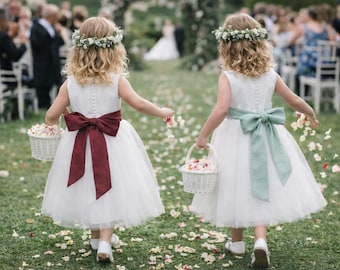 Cintura per abito in lino: Cintura da ragazza, personalizzabile, cintura cerimoniale